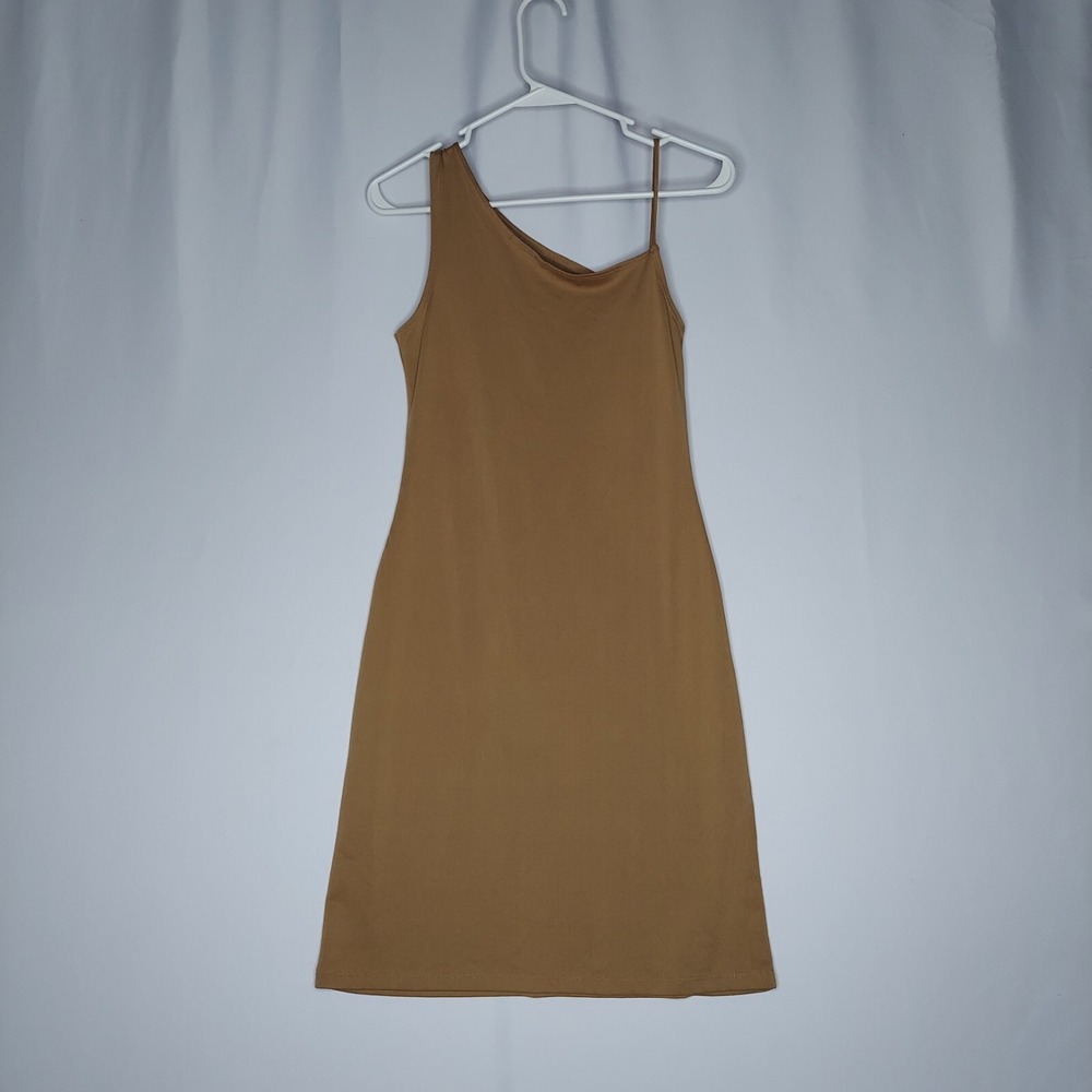 Charlotte‎ Russe Asymmetric Dress Jr Medium Brown Beaded Grunge Forest Fairy - Picture 4 of 9
